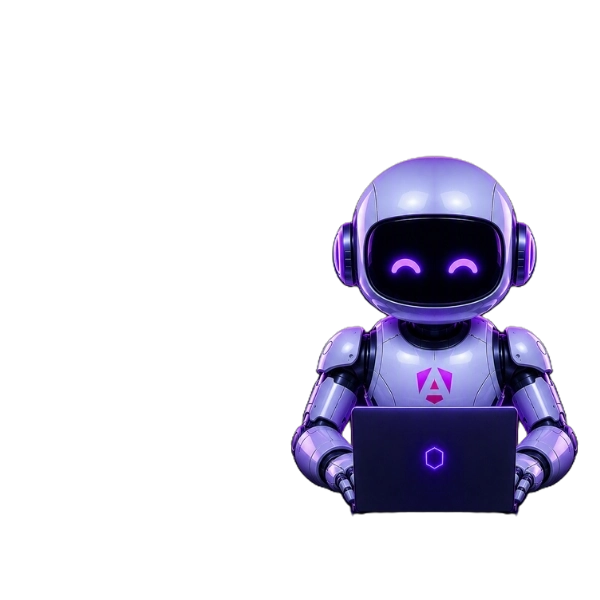 Robô Agente de IA com Laptop