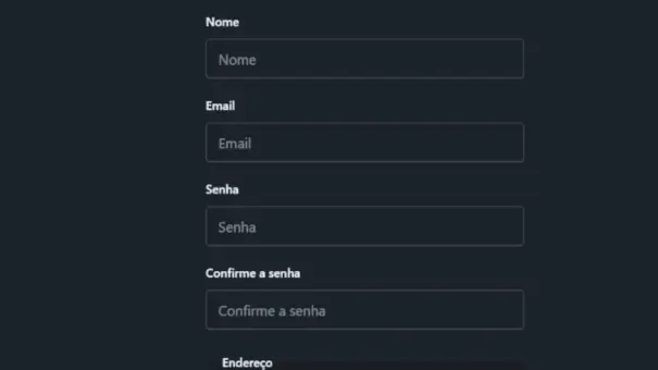 Formulário de cadastro completo