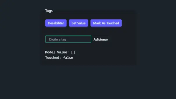 Componente de Tags com ControlValueAccessor